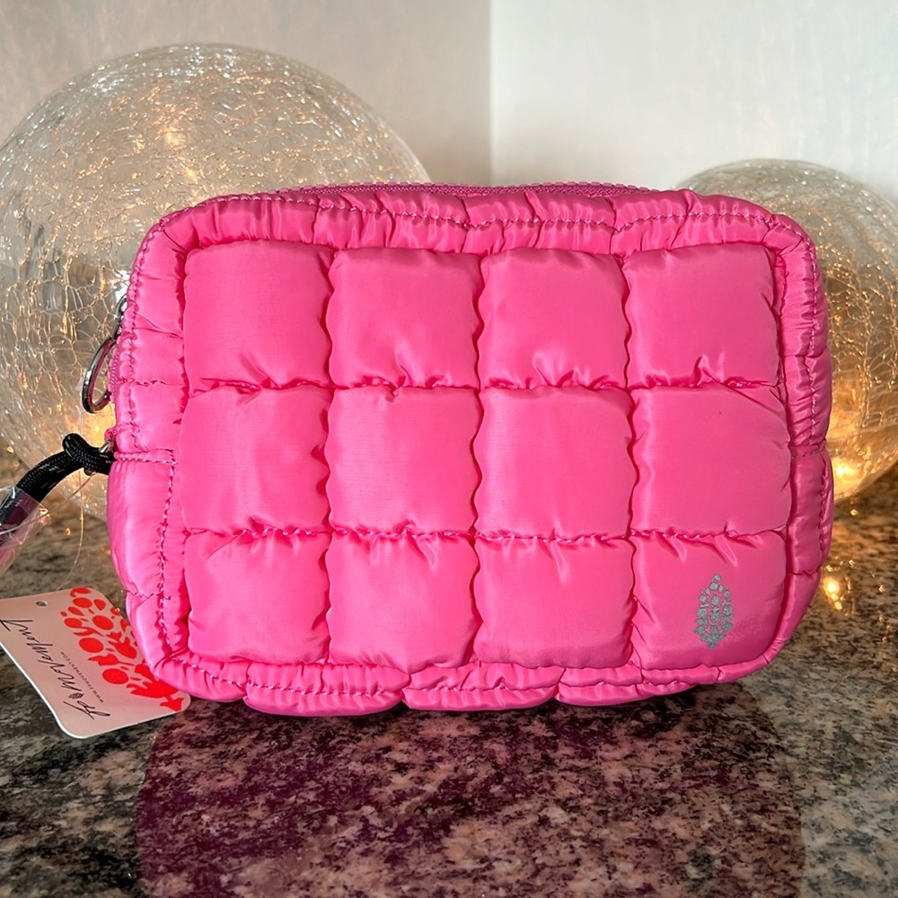 Free People Quilted Mini Case with Wristlet Strap